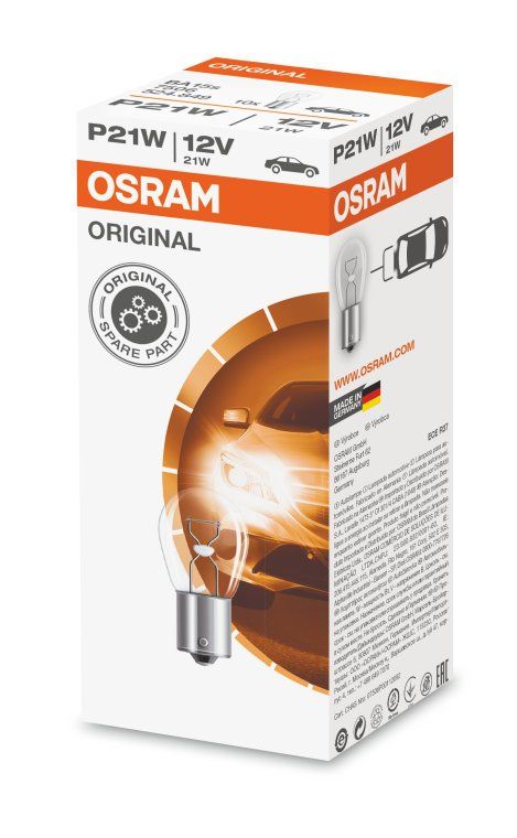 OSRAM ORIGINAL LINE Лампа накаливания P21W [12V 21W] BA15s (Картонная)