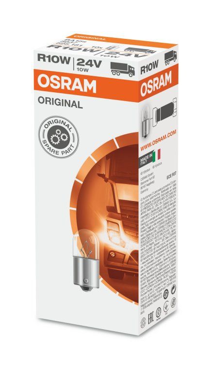 OSRAM ORIGINAL LINE Лампа накаливания R10W [24V 10W] BA15s (Картонная)