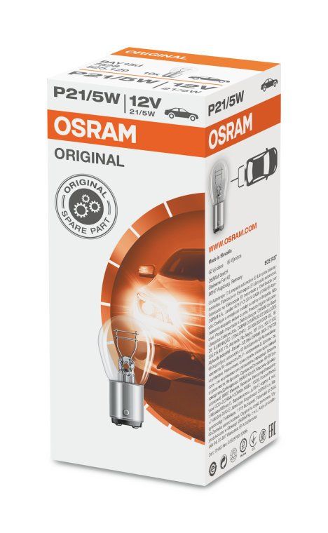 OSRAM ORIGINAL LINE Лампа накаливания P21/5W [12V 21/5W] BAY15d (Картонная)