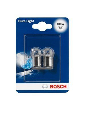 BOSCH Лампа накаливания PURE LIGHT R10W [12V 10W] BA15s (Блистер из 2-х ламп)