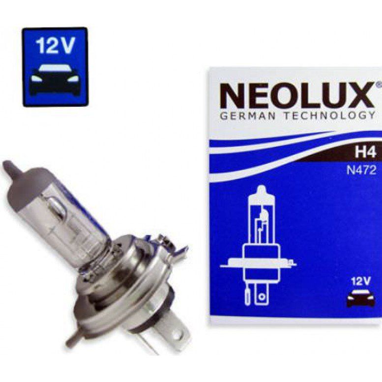 NEOLUX Standart Лампа галогенная H4 [12V 60/55W] P43t (Картонная)