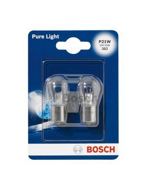 BOSCH Лампа накаливания PURE LIGHT P21W (Блистер)