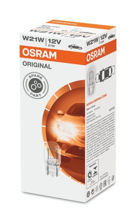 OSRAM ORIGINAL LINE Лампа накаливания W21W [12V 21W] W3x16d (Картонная)