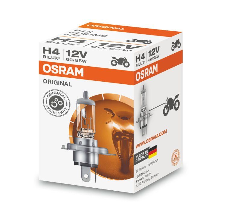 OSRAM ORIGINAL LINE Лампа накаливания H4 [12V 60/55W] P43t (Картонная)