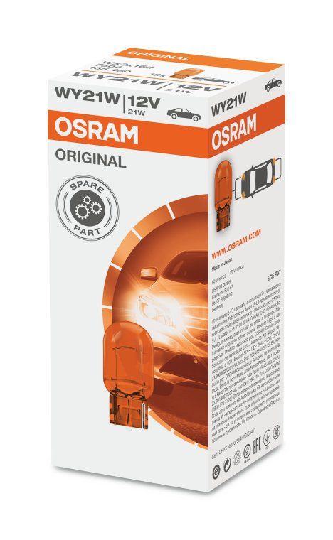 OSRAM ORIGINAL LINE Лампа накаливания WY21W [12V 21W] WX3x16d (Картонная)