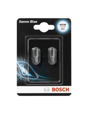 BOSCH Лампа накаливания XENON BLUE W5W (Блистер 2 шт.)