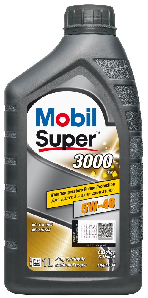 MOBIL SUPER 3000 5W-40 X1, 1 л.