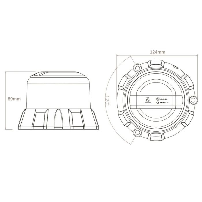 Светодиодный проблесковый маяк LIGHTS APOLLO красного цвета APL615-048WRD