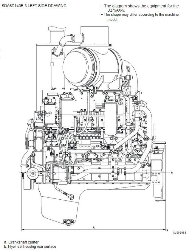 Двигатель Komatsu SDA6D140E-3 для бульдозеров D275A/AX-5