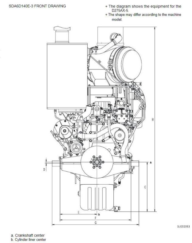 Двигатель Komatsu SDA6D140E-3 для бульдозеров D275A/AX-5