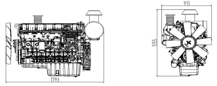 Двигатель Shanghai SC10E380D2 (380 л. с.) для различной спецтехники